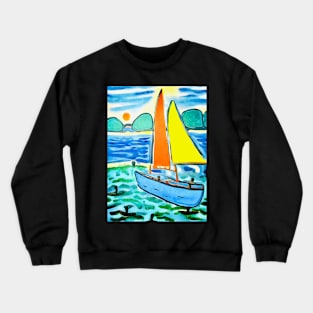 sailing boat Crewneck Sweatshirt